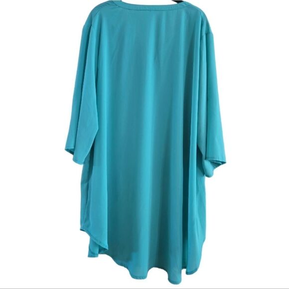 EC ADREAMLY V-NECK SHEER TOP/COVER-UP SZ.2XL - Picture 3 of 6
